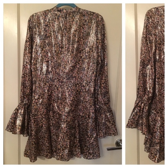 H&M Conscious Collection Metallic Dropwaist Dress - Picture 5 of 8